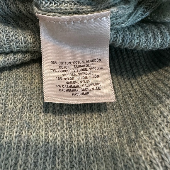 Anthropologie Moth Sz: S Crew Neck Side Slit Tunic Length Light Green Sweater. - Picture 7 of 12